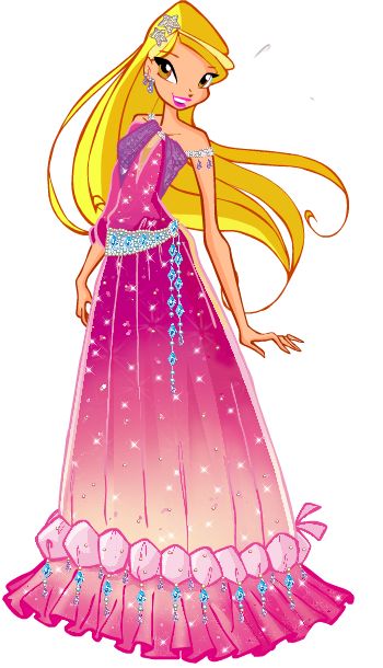 Stella Winx Club Ball Gowns Club Dresses Short, Fire Fairy, Klub Winx, Stella Dress, Bloom Winx Club, Cartoon Girl, Club Style, Kids Shows, Winx Club