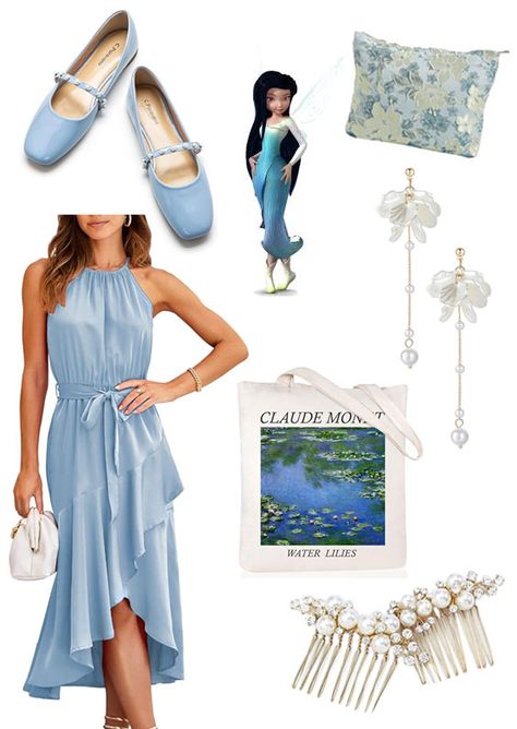 Silvermist Outfit Ideas, Silvermist Disneybound, Disney Eras, Her Aesthetic, Pixie Outfit, Water Fairy, Disney Bounds, Pixie Hollow, Silver Mist