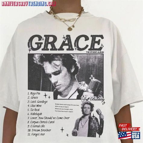 Jeff Buckley Grace, Concert Merch, Cool Album Covers, Jeff Buckley, Tour Merch, Fan Shirts, Band Shirts, Love Shirt, Tank Top Hoodie