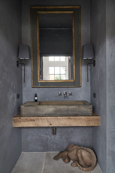 Rustic Sink, Cedar Shake Roof, Shake Roof, Rustic Vanity, Concrete Bathroom, December 27, Bathroom Inspiration Decor, Visual Journal, Modern Cabin