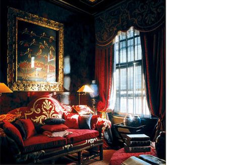 Anouska Hempel Design - Blakes London Daisy Bedroom, Anouska Hempel, Blakes London, Bed Canopies, Traditional Chic, English Interior, Palace Interior, Dark Home Decor, Dark Home