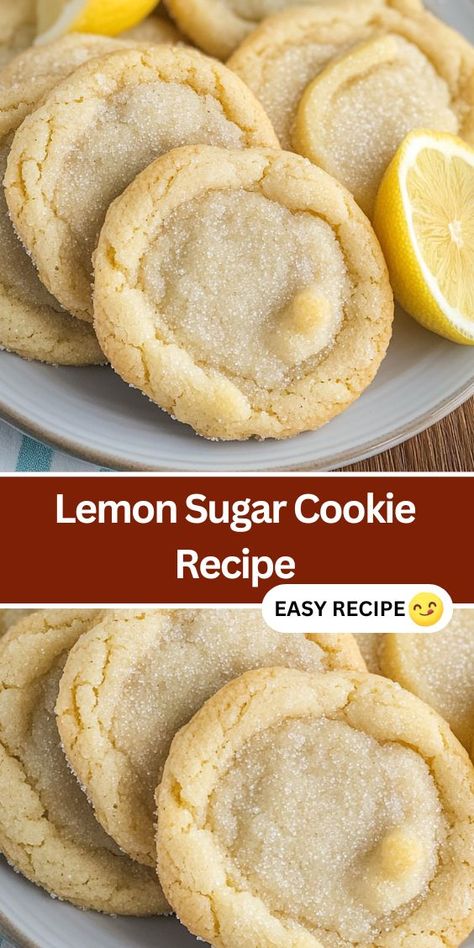 Are you looking for the perfect lemon cookie recipe? These soft and chewy lemon cookies are bursting with fresh citrus flavor and are easy to make. With just a few simple ingredients, you can create delicious cookies that are ideal for any occasion. Save this recipe for a refreshing treat that everyone will love. Easy Lemon Cookies Simple, Chewy Lemon Cookies Recipes, Lemon Biscuits Recipe, Simple Cookie Recipe Easy, Sugar Lemon Cookies, Chewy Lemon Cookies, Lemon Cookie Recipe, Betty Crocker Sugar Cookie Mix, Lemon Sugar Cookies Recipe