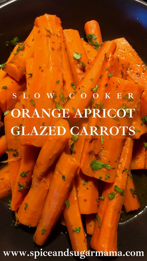 Apricot Glazed Carrots, Slow Cooker Carrot Recipes, Slow Cooker Glazed Carrots, Glazed Carrots Crockpot, Crock Pot Carrots, Carrots Crockpot, Slow Cooker Carrots, Crockpot Glazed Carrots, Crockpot Carrots