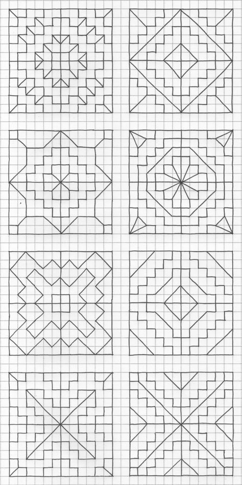 Blackwork Embroidery Patterns, Blackwork Cross Stitch, Graph Paper Designs, Zen Doodle Patterns, Cross Stitch Cross, Graph Paper Drawings, Stitch Cross Stitch, Blackwork Patterns, Barn Quilt Designs