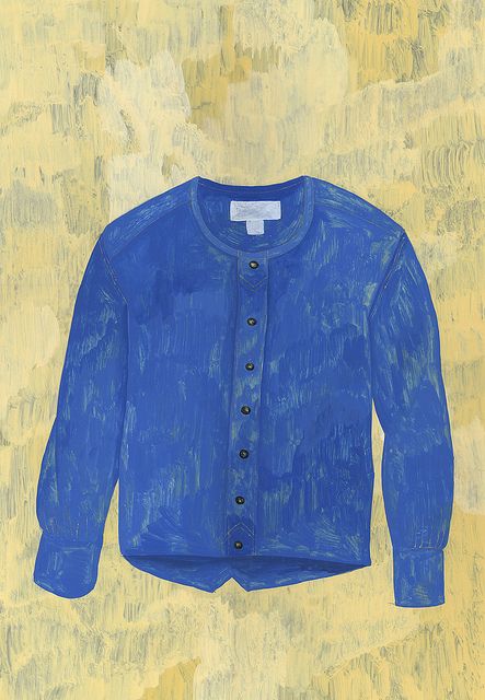 my blue shirt | FUMI KOIKE | Flickr Fumi Koike, Naive Illustration, Beauty Stuff, Editorial Illustration, Gouache Painting, Children's Book Illustration, Book Illustration, Blue Shirt, Sweater Weather