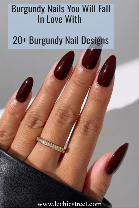 burgundy nails, burgundy nail, winter nails, fall nails, burgundy nail designs, burgundy Burgundy With Chrome Nails, Red Wine Color Nails, Fall Nails Red Burgundy, Winter Nails Burgundy, Fall Burgundy Nail Designs, Nails Maroon And Gold, Burgundy Nails Ideas, Merlot Nails, Wine Color Nails