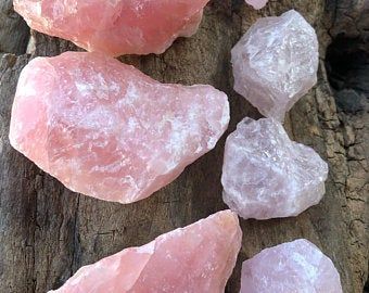 Pretty Crystals, Crystal Healing Chart, Magic Stones, Crystal Aesthetic, Garden Whimsy, Raw Rose Quartz, Protection Crystals, Soft Pink Color, Pink Rose Quartz