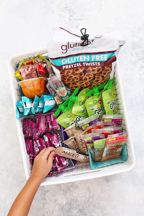 We use these Y-Weave Baskets for EVERYTHING in our house from our pantry, to our closets, to our playroom to manage toys, and more! Packing School Lunches, School Lunch Ideas, Road Trip Snacks, Saving Hacks, Toddler Lunches, Healthy School, Healthy School Lunches, Healthy Lunches, No Bake Snacks