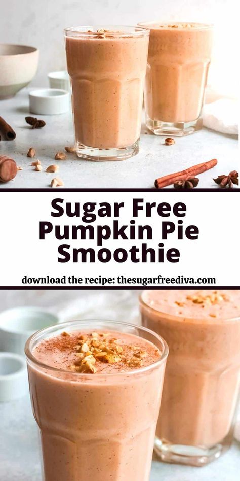 Sugar Free Pumpkin Pie Smoothie Sugar Free Pumpkin Syrup, Keto Pumpkin Drink Recipes, Keto Pumpkin Pie Smoothie, Low Carb Pumpkin Smoothie, Keto Pumpkin Drinks, Keto Pumpkin Smoothie, No Sugar Pumpkin Recipes, Simple Sugar Free Desserts, Sugar Free Halloween Treats