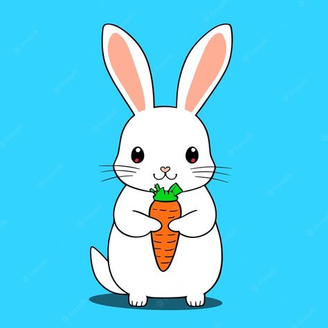 Premium Vector | Cute bunny rabbit cartoon eating carrots Bunny Rabbit Cartoon, Cartoon Eating, Rabbit And Carrot, Rabbit With Carrot, Eating Carrots, Rabbit Clipart, Cute Bunny Rabbit, Rabbit Eating, Rabbit Cartoon