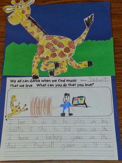 Classroom Freebies Too: Literature Link - Giraffes Can't Dance Freebie Giraffes Cant Dance Activities, Gerald The Giraffe, Relief Teaching Ideas, Giraffes Cant Dance, Read Aloud Activities, Daily Five, Classroom Freebies, Leader In Me, Kindergarten Writing