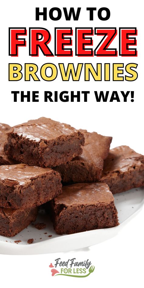 Leftover brownies can be frozen! Find out how to freeze brownies the right way. Simple tips to freeze homemade brownies. Dessert Recipes You Can Freeze, Freezing Brownies, Freezer Brownies, Freezing Desserts, Leftover Brownies, Home Made Brownies, The Best Brownie Recipe, Freezer Desserts, Brownie Mix Recipes