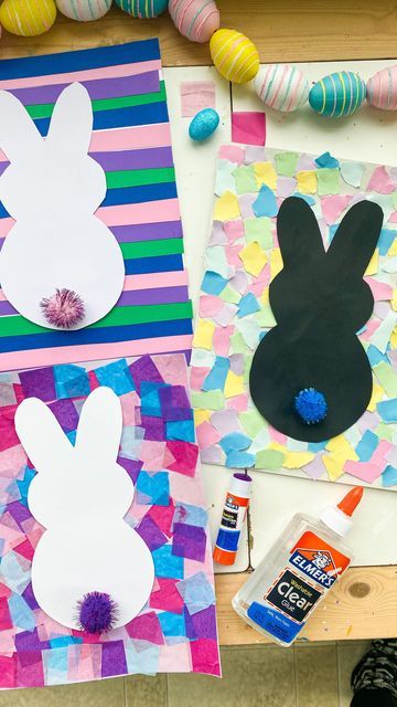 Free Bunny Template, Paper Bunny Craft, School Holiday Crafts, Paper Activities, Diy Father's Day Crafts, Easter Paper Crafts, Bunny Craft, Bunny Templates, Paper Bunny