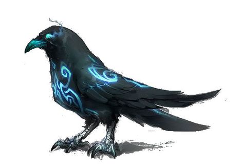 Anime Raven Bird, Raven Familiar Dnd, Kasugai Crow Oc, Raven Dnd, Dnd Raven, Raven Fantasy Art, Kasugai Crow, Crow Anime, Mythical Creatures Fantasy