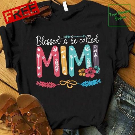 Mimi Quotes, Funny Grandma Shirts, Feather Arrow, Funny Grandma, Call Grandma, Fiesta Shirt, Personalized T Shirt, Nana Shirts, Custom Tee Shirts