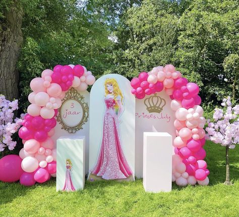 Princess Aurora Decorations Party Ideas, Sleeping Beauty Backdrop, Princess Birthday Balloon Decor, Princess Aurora Party Decorations, Sleeping Beauty Birthday Party Decorations, Sleeping Beauty Birthday Theme, Princess Aurora Theme Birthday, Princess Aurora Birthday Party, Aurora Birthday Party