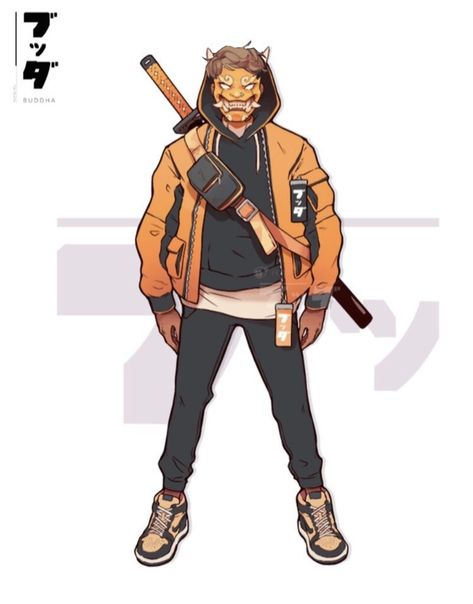 Modern Ninja, Oni Masks, Futuristic Samurai, Urban Samurai, Character Turnaround, Japanese Oni, Arte Doodle, Urban Ninja, Marvel Characters Art