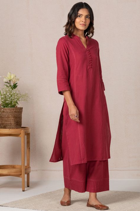 Plain Linen Kurta Designs For Women, Panel Kurta For Women, Kurti Coord Sets For Women, Plain Kurtis Design, Linen Salwar Suit Designs, Plain Kurta Sets For Women, Plain Cotton Suit Designs Latest, Plain Kurta Design, Plain Kurta Designs For Women