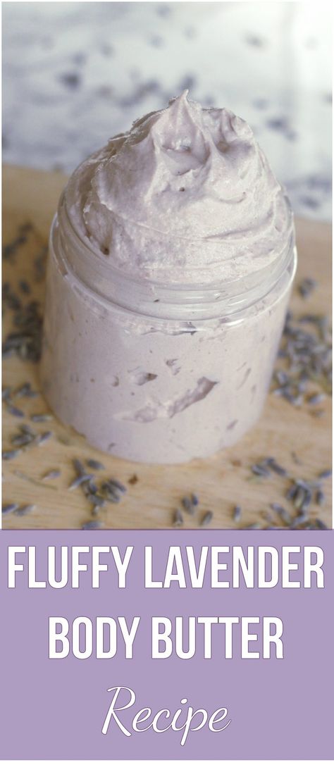 In this post I will show you how to make whipped body butter. This easy DIY recipe is packed with skin loving goodies like shea butter and essential oils. You have to make this! #bodybutter #whippedbodybutter #lavender #essentialoil Lavender Body Butter Recipe, Lavender Recipes, Lavender Body Butter, Homemade Body Butter, Diy Body Butter, Scrub Corpo, Body Butters Recipe, Diy Lotion, Homemade Lotion