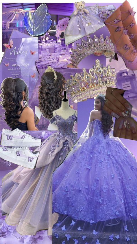 Purple Quince Theme, Lavender Quinceanera Ideas, Purple Quinceanera Ideas, Rapunzel Quinceanera Theme, Purple Quinceanera Theme, Purple Sweet 16, Purple Quinceanera, Quinceanera Theme, Sweet 15 Party Ideas Quinceanera