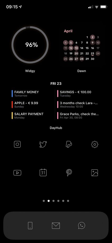 Minimal Iphone Layout, Minimal Iphone Homescreen Layout, Minimal Homescreen, Iphone Minimal, Customization Ideas, Iphone Home Screen Layout, Iphone Homescreen, Black Iphone, Homescreen Iphone