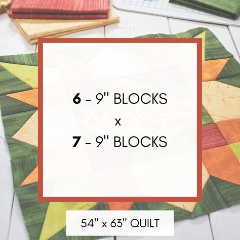 How Many 9 Inch Blocks Do I Need to Make a Quilt? How To Change The Size Of A Quilt Block, How To Make A 9 Patch Quilt Block, Hollow Cube Quilt Block Pattern, Expandable Quilt Blick, 54/40 Quilt Block, Attic Window Quilts, Quilt Size Chart, Quilting Math, Quilted Sofa