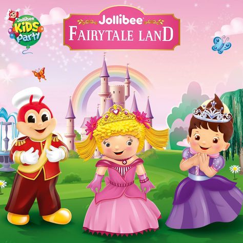 Jollibee Fairytale Land, Jollibee Cake, Formal Attire Women, Fairytale Land, Cars Cupcakes, Virtual Invitations, Baby Boy 1st Birthday Party, Party Logo, Floral Cards Design