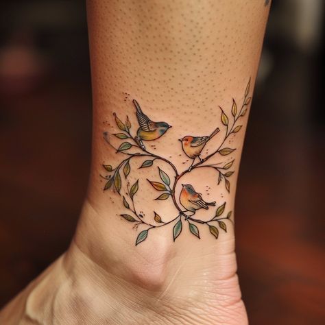 24 Enchanting 3 Bird Tattoos For Women - 3 Bird Tattoos For Women, 3 Birds Tattoo, Cute Owl Tattoo, Bird Tattoos For Women, Bird Tattoos, Forearm Tattoo Design, Tasteful Tattoos, Tattoos For Daughters, Sister Tattoos