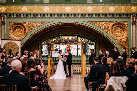 Belli Fiori | Belli Fiori Floral and Event Design | St. Louis Wedding Florist | St. Louis Wedding Flowers | St. Louis wedding | Union Station Wedding | St. Louis Union Station Wedding | Union Station Hotel Wedding | chuppah | chuppah flowers | jewel tone chuppah flowers | winter wedding flowers | winter wedding ceremony | Union Station wedding ceremony | jewel tone flowers | jewel tone wedding flowers Jewel Tone Winter Wedding, Jewel Tone Flowers, Flowers Winter Wedding, Jewel Tone Wedding Flowers, St Louis Union Station, Chuppah Flowers, Wedding Chuppah, Flowers Winter, Theatre Wedding