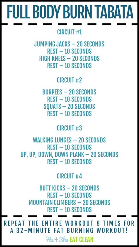 Blast Those Calories with This Full Body Burn 32-Minute Tabata Workout #heandsheeatclean #fitness #workout #loseweight #tabata Wods Crossfit, Tabata Training, Workout Hiit, Tabata Workout, Hiit Workout At Home, Full Body Workout Routine, Full Body Hiit Workout, Tabata Workouts, Partner Yoga