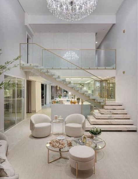 Stairs Design Interior, Stairs In Living Room, Interior Design Per La Casa, Stairs Design Modern, Stair Case, Luxury Living Room Design, Home Stairs Design, Modern Stairs, Home Building Design