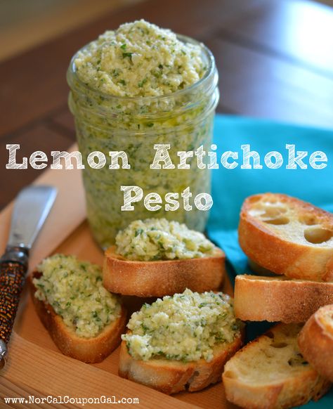 Artichoke Lemon Pesto, Artichoke Pesto Recipe, Artichoke Pesto, Pesto Dishes, Light Pasta Dishes, Dressings Recipes, Finger Sandwich, Lemon Pesto, Light Pasta