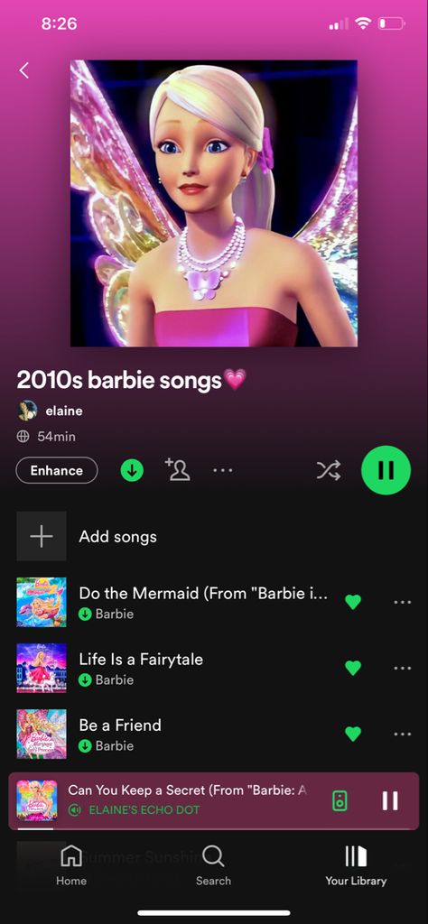 Barbie Songs Playlist, Barbie Playlist Covers, Barbie Dvd Collection, Barbie Movies Checklist, Barbie Old Movies, Barbie Playlist, Disney Songs Playlist, Barbie Songs, Barbie Girl Song