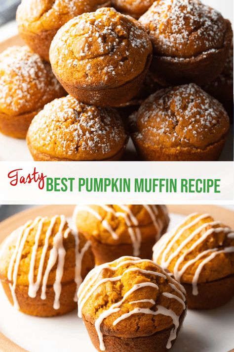 The Best Pumpkin Muffins Recipe - You'll FALL in love with these fluffy, soft, melt-in-your-mouth tender baked breakfast treats that are easy to make with autumn pantry staples like pumpkin puree and pumpkin pie spice. Make this a great gluten free pumpkin muffins recipe with 1 simple swap! | A Spicy Perspective Pumpkin Spice Muffins Easy, Muffin Pumpkin, Pumpkin Muffins Recipe, Best Pumpkin Muffins, Canned Pumpkin Recipes, Baking Fails, Breads Recipes, Gluten Free Pumpkin Muffins, Pumpkin Muffins Easy