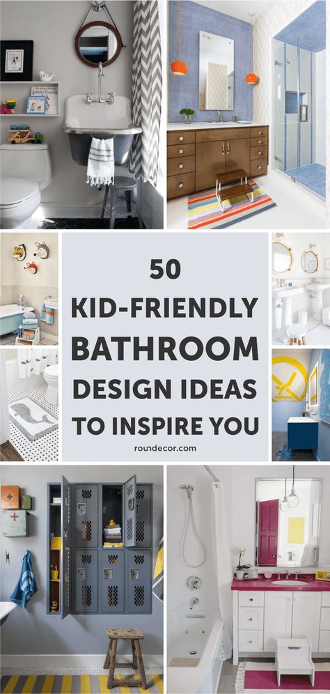 When decorating a bathroom not only focus on its design but also other aspects. Especially if it’s a bathroom for your kids. There are several aspects that you should pay attention to. Like the factors of comfort, safety and kids-friendly design. When designing a kids bathroom, there are some important tips to keep in mind. Choose a design theme that includes colors, patterns, and accessories that will help your kids to enjoy using the room. There are several popular designs for kids bathrooms, Children Bathroom Ideas, Unisex Kids Bathroom Ideas, Boy Bathroom Ideas, Teen Bathroom Decor, Kids Bathroom Paint, Decorating A Bathroom, Kid Friendly Bathroom, Modern Kids Bathroom