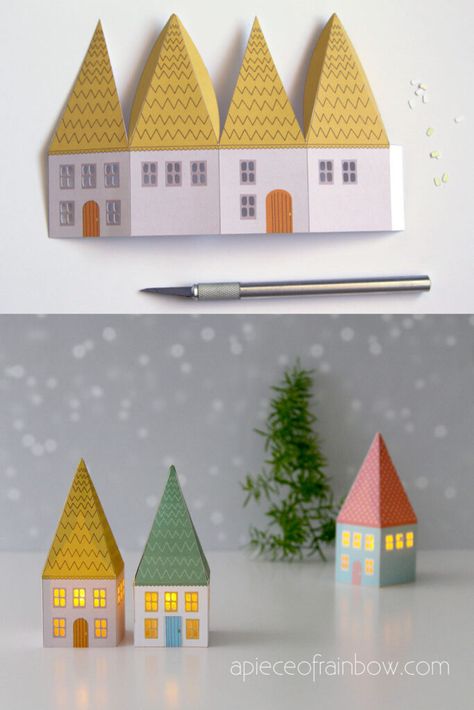 45 Amazing Christmas paper crafts & decoration ideas for kids & adults: easy DIY snowflake, stars, trees, ornaments, paper plate, cardboard, reindeer, printables, cards, etc! - A Piece of Rainbow, Christmas tree ideas, holiday crafts for kids, advent calendar, handmade, gifts, gift wrapping, modern, farmhouse, boho, Scandinavian, vintage, budget decor, dollar store, Anthropologie style, wall decor Christmas Craft With Paper, Christmas Decorations Diy Cardboard, Simple Xmas Crafts, Christmas Ideas Cards, Paper Christmas Crafts Diy, Diy Ornaments Christmas Paper, Christmas Craft Station, Diy Christmas Scene, Plastic Free Christmas Decorations