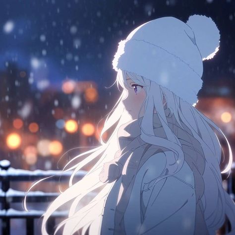 Anime Snow, Snow Art, Anime Christmas, Snow Girl, Anime People, Cinematic Photography, 90s Anime, Cartoon Profile Pics, Anime Oc