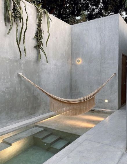 Villa Landscape, Riad Marrakech, House Patio, Terrasse Design, Beach Themed Bedroom, Mini Pool, Small Pool Design, Concrete Pool, Patio Interior