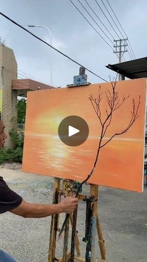 Branch Slap Painting, Brushless Painting, Painting Reels, Lovers Painting, Branch Painting, Support Artists, Tree Branch, Paint Splatter, Art Lovers