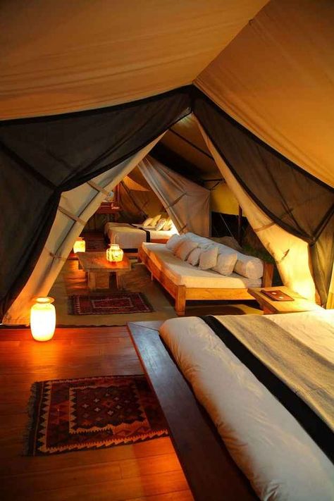 Inside a lavish tent at Naibor Private Retreat in Kenya. | 44 Amazing Places You Wish You Could Nap Right Now Indoor Tents, Attic Rooms, Design Del Prodotto, Style At Home, Design Case, My New Room, Home Fashion, 인테리어 디자인, My Dream Home