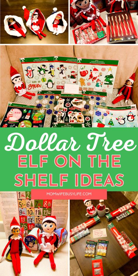 Get a head start on Elf on the Shelf planning this year! Shop your local Dollar Tree for easy and simple ideas. Your kids will love these! Check them out now or save for later. Elf On The Shelf Ideas And Supply List, Elf On The Shelf Returns Ideas Easy, Introduction To Elf On The Shelf Ideas, Elf Of The Self Ideas, Elf On The Shelf Arrival Ideas Multiple Elves, Wholesome Elf On The Shelf, Dollar Tree Elf On Shelf Ideas, Easy Elf And The Shelf Ideas, Elf On The Shelf With 3 Elves