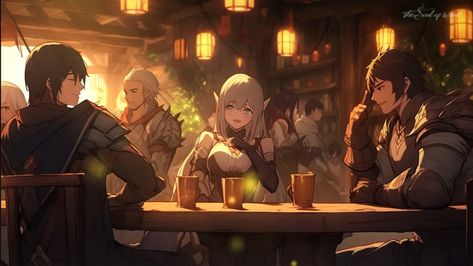 Tavern Reference, Anime Tavern, Tavern Aesthetic, Fantasy Bar, Fantasy Market, Tavern Owner, Fantasy Tavern, Medieval Tavern, Fantasy Place