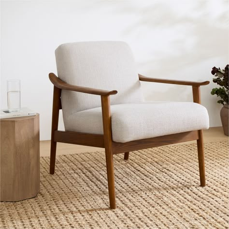 Mid-Century Show Wood Chair | West Elm Chairs Living Room, Display Coffee Table, Accent Chair Bedroom, Wood Arm Chair, Mid Century Chair, Arm Chairs Living Room, Dining Living Room, Arm Chairs, Mountain Home