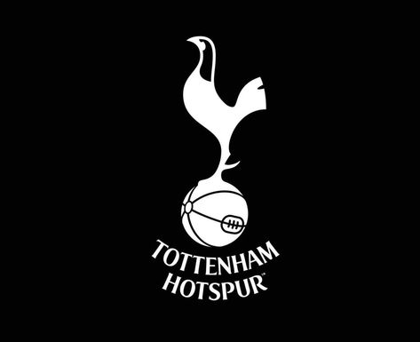 White Symbol, Team Wallpaper, Premier League Football, Club Logo, Tottenham Hotspur, Design Vector, Premier League, Black Background, Black Backgrounds