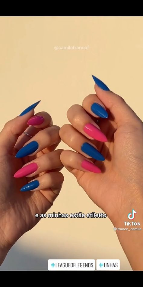 Jinx Nails Season 2, Jinx Inspired Nails, Jinx Nails Arcane, Arcane Nails, Jinx Nails, Cartoon Nails, Jinx Arcane, Naruto Gif, Stiletto Nails Designs