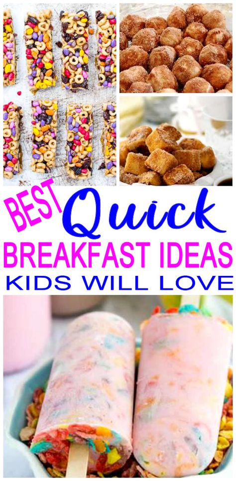 Breakfast Ideas! Looking for breakfast ideas for kids? Whether you’re looking for healthy breakfasts that are easy to prepare, or make-ahead breakfasts to make for a crowd you can find something on this list of breakfast recipes and breakfast ideas for kids! From quick breakfasts for kids on the go to quick breakfast ideas for school mornings you’ll find something here! Make Ahead Breakfast For Kids, Breakfast Ideas For School Mornings, Quick Breakfast Ideas For Kids, Breakfast Ideas For School, Easy Kids Breakfast, Simple Breakfast Ideas, Quick Breakfast Ideas, Breakfast Ideas For Kids, Quick Breakfasts