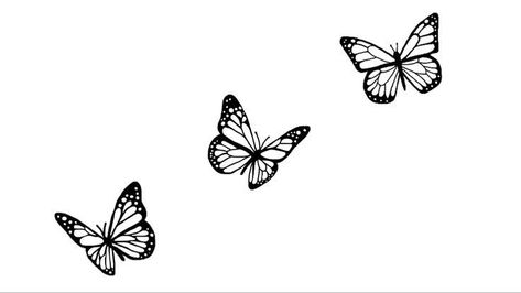 Butterfly Minimalist Tattoo, Mariposas Tattoo, Tattoos Creative, Butterfly Tattoo Stencil, Tattoos Simple, Hand Tattoos For Girls, Small Butterfly Tattoo, Sharpie Tattoos, Tattoo Templates