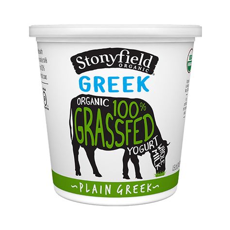 100% Grassfed Greek - Plain (24oz) | Stonyfield Best Greek Yogurt, Low Carb Yogurt, Yogurt Makers, Yogurt Milk, Organic Milk, Giant Food, Yogurt Cups, Whole Foods Market, Plain Greek Yogurt