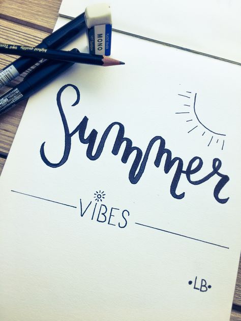 Calligraphy day 1 #calligraphy #calligraphyart #day1 #summer #summervibes #LB Summer Calligraphy, Whiteboard Art, Calligraphy Doodles, Summer Book, Holiday Lettering, Summer Scrapbook, Summer Books, Ceramic Glaze, Pencil Sketches