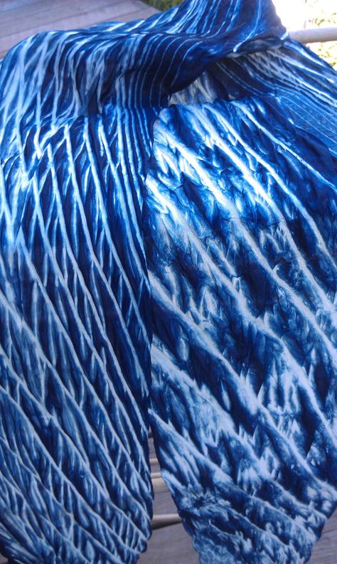 Shibori Tutorial, Arashi Shibori, Textile Dyeing, Shibori Fabric, Shibori Silk, Indigo Shibori, Japanese Textiles, Color Crush, Indigo Dye